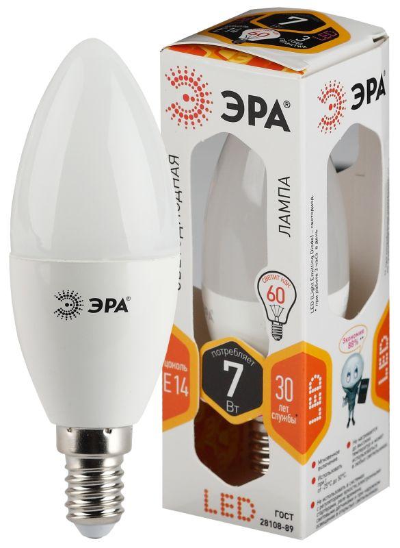 картинка Лампа светодиодная LED smd B35-7w-827-E14 ЭРА Б0005005/Б0017204 от магазина ПСФ Электро