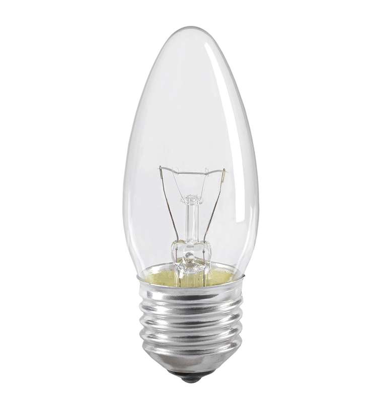 картинка Лампа накаливания C35 свеча прозр. 40Вт E27 ИЭК LN-C35-40-E27-CL от магазина ПСФ Электро