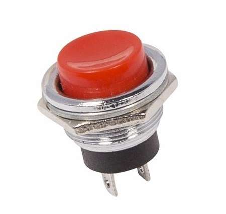 картинка Выключатель-кнопка металл 220В 2А (2с) (ON)-OFF d16.2 красн. (RWD-306) Rexant 36-3351 от магазина ПСФ Электро