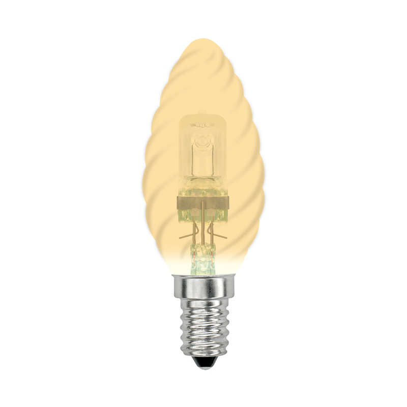 картинка Лампа галогенная HCL-42/CL/E14 42Вт свеча E14 230В Uniel 04115 от магазина ПСФ Электро