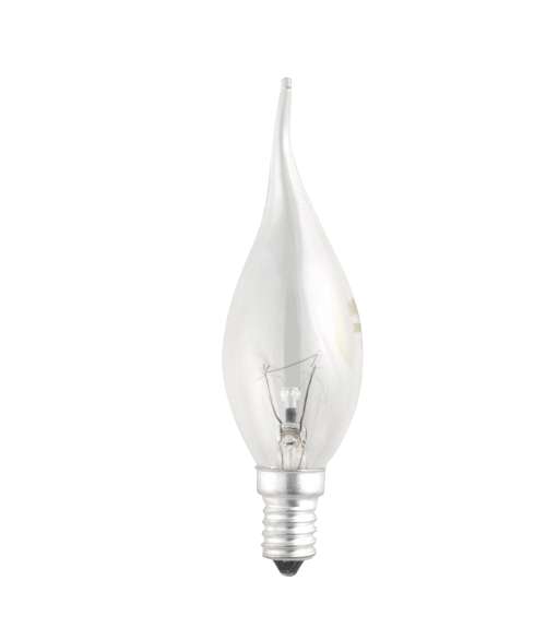 картинка Лампа накаливания CT35 60W E14 clear Свеча на ветру JazzWay 4610003321468 от магазина ПСФ Электро