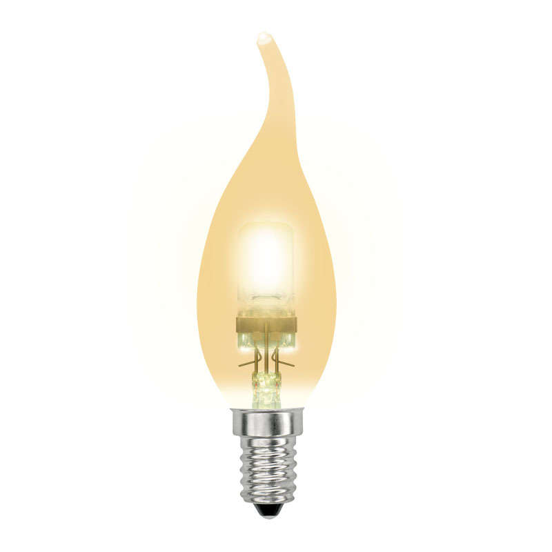 картинка Лампа галогенная HCL-28/CL/E14 28Вт свеча E14 3000К 230В Uniel 04120 от магазина ПСФ Электро
