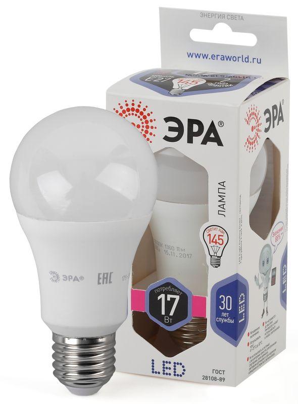 картинка Лампа светодиодная LED A60-17W-860-E27 грушевидная ЭРА Б0031701 от магазина ПСФ Электро